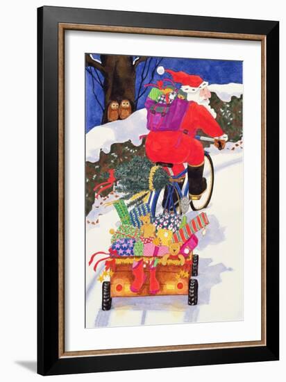 Santa's Bike-Linda Benton-Framed Giclee Print