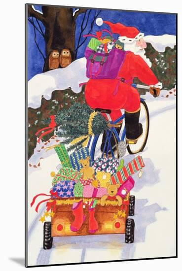 Santa's Bike-Linda Benton-Mounted Giclee Print
