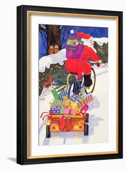 Santa's Bike-Linda Benton-Framed Giclee Print