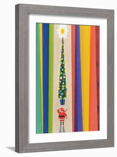 Santa's Christmas Tree-Stanley Cooke-Framed Giclee Print