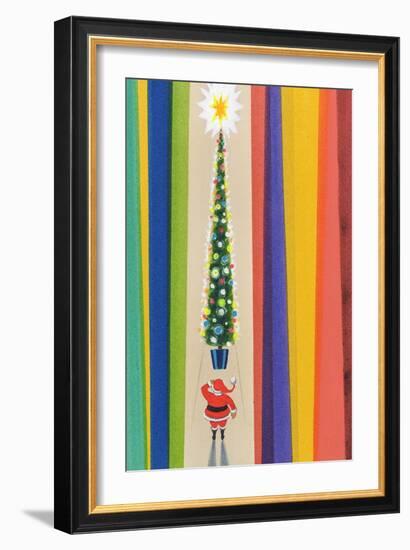 Santa's Christmas Tree-Stanley Cooke-Framed Giclee Print