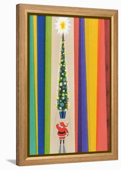 Santa's Christmas Tree-Stanley Cooke-Framed Premier Image Canvas