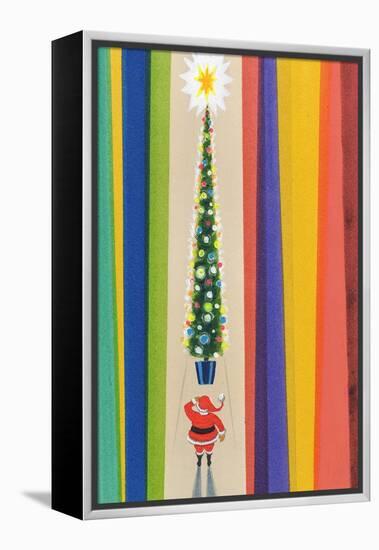 Santa's Christmas Tree-Stanley Cooke-Framed Premier Image Canvas