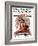 "Santa's Expenses" Saturday Evening Post Cover, December 4,1920-Norman Rockwell-Framed Giclee Print