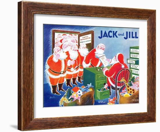 Santa's Helpers - Jack and Jill, December 1942-Mildred Boyle-Framed Giclee Print