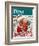 "Santa's in the News" Saturday Evening Post Cover, December 26,1942-Norman Rockwell-Framed Giclee Print