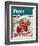 "Santa's in the News" Saturday Evening Post Cover, December 26,1942-Norman Rockwell-Framed Giclee Print