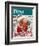 "Santa's in the News" Saturday Evening Post Cover, December 26,1942-Norman Rockwell-Framed Giclee Print