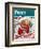 "Santa's in the News" Saturday Evening Post Cover, December 26,1942-Norman Rockwell-Framed Giclee Print