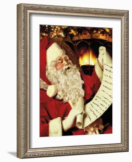 Santa's List-Mark Chandon-Framed Art Print