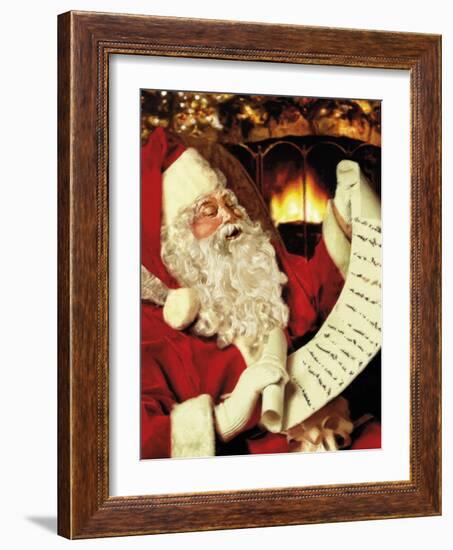 Santa's List-Mark Chandon-Framed Art Print