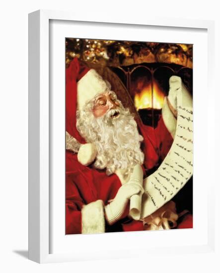 Santa's List-Mark Chandon-Framed Art Print