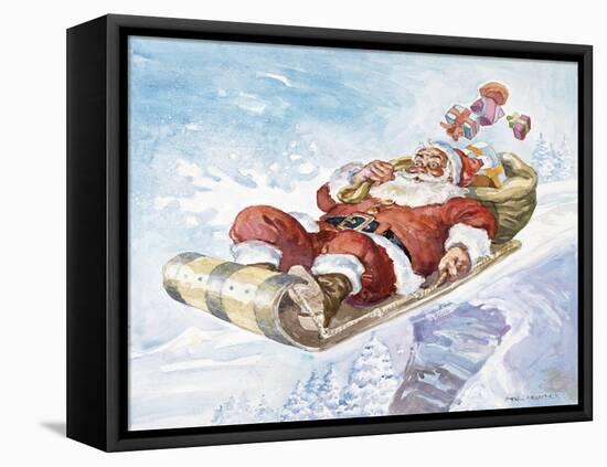 Santa's New Sleigh-Hal Frenck-Framed Premier Image Canvas