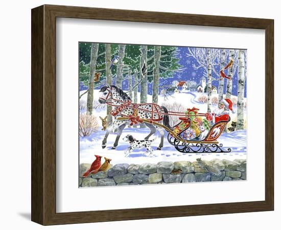 Santa's Sleigh Ride-Geraldine Aikman-Framed Giclee Print