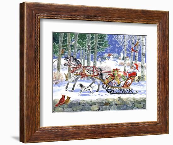 Santa's Sleigh Ride-Geraldine Aikman-Framed Giclee Print