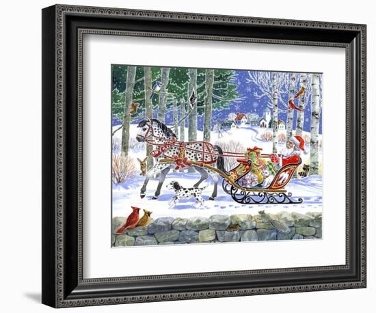 Santa's Sleigh Ride-Geraldine Aikman-Framed Giclee Print