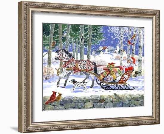 Santa's Sleigh Ride-Geraldine Aikman-Framed Giclee Print