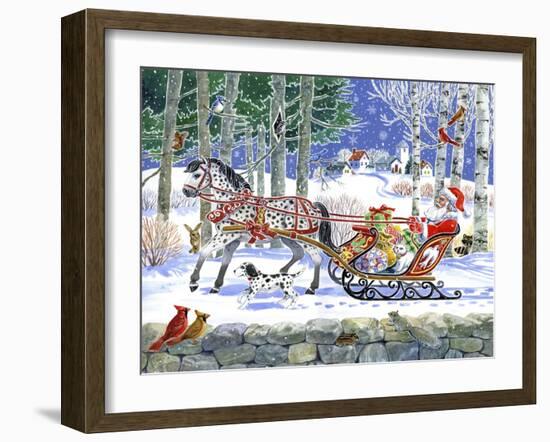 Santa's Sleigh Ride-Geraldine Aikman-Framed Giclee Print