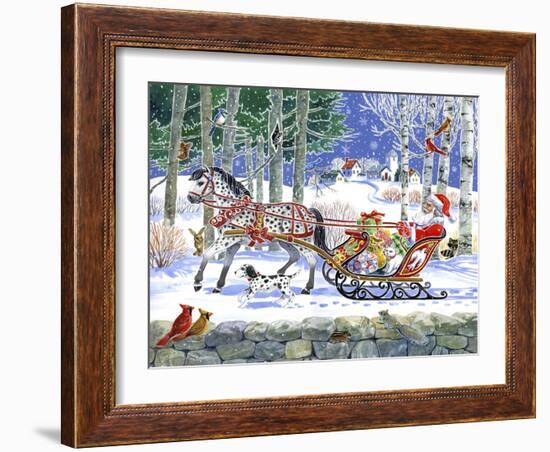 Santa's Sleigh Ride-Geraldine Aikman-Framed Giclee Print