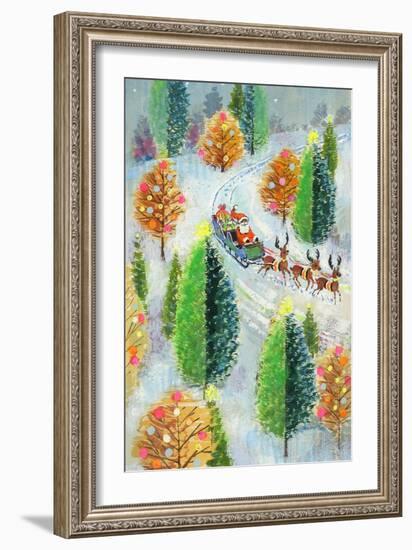 Santa's Sleigh-Stanley Cooke-Framed Giclee Print