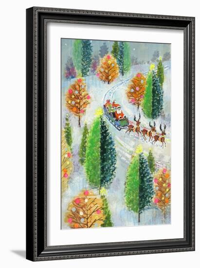 Santa's Sleigh-Stanley Cooke-Framed Giclee Print