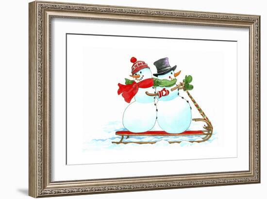 Santa’s Snowmen-Wendy Edelson-Framed Giclee Print