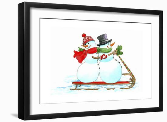 Santa’s Snowmen-Wendy Edelson-Framed Giclee Print