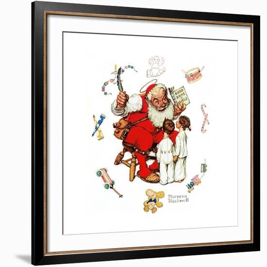 Santa’s Visitors-Norman Rockwell-Framed Giclee Print