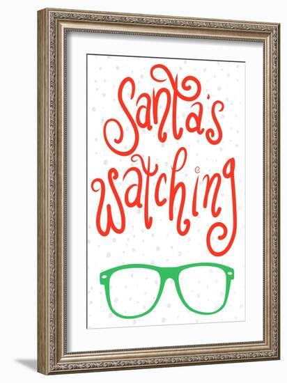 Santa's Watching-Sd Graphics Studio-Framed Art Print