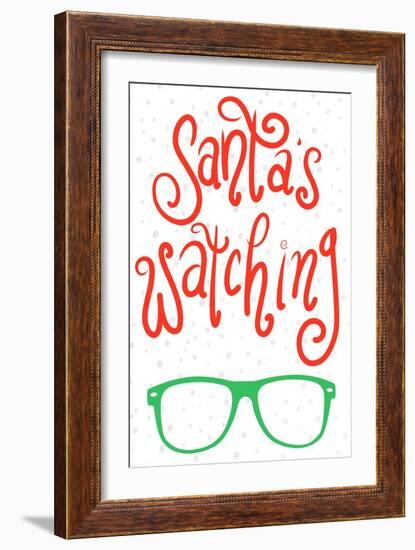 Santa's Watching-Sd Graphics Studio-Framed Art Print