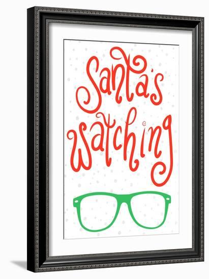 Santa's Watching-Sd Graphics Studio-Framed Art Print
