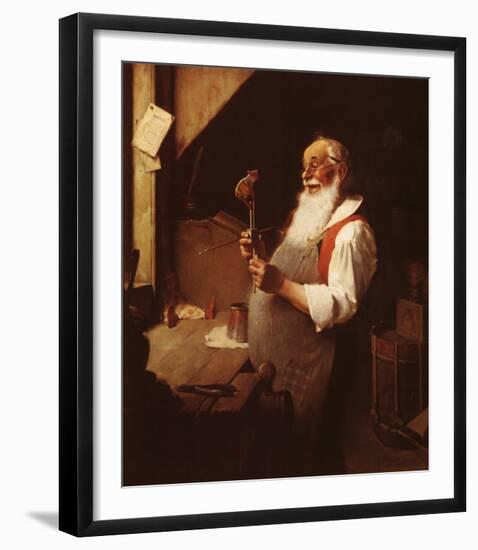 Santa's Workshop-Norman Rockwell-Framed Art Print