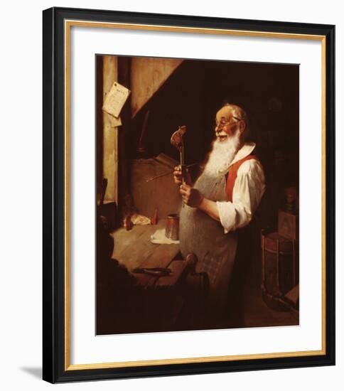 Santa's Workshop-Norman Rockwell-Framed Art Print