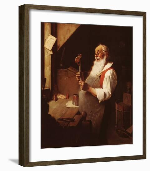 Santa's Workshop-Norman Rockwell-Framed Art Print