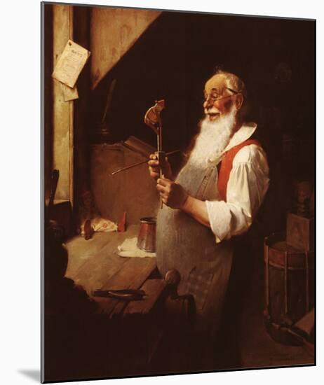 Santa's Workshop-Norman Rockwell-Mounted Art Print