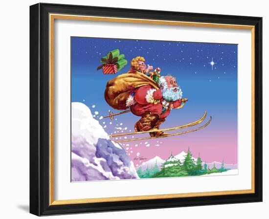 Santa Ski-Nate Owens-Framed Giclee Print