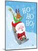 Santa Sledding-Teresa Woo-Mounted Art Print