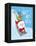 Santa Sledding-Teresa Woo-Framed Stretched Canvas