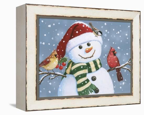 Santa Snowman-William Vanderdasson-Framed Premier Image Canvas