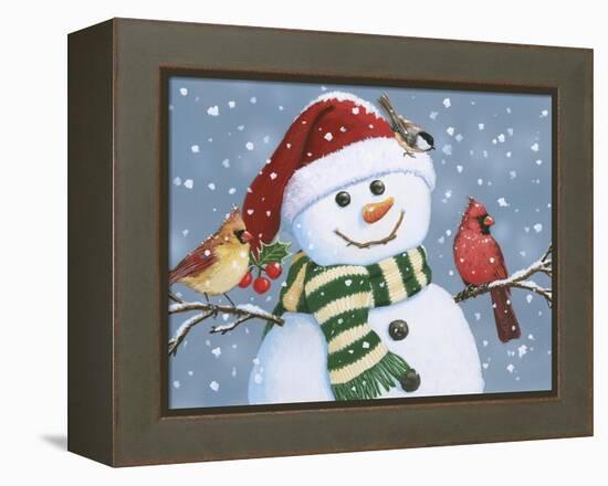 Santa Snowman-William Vanderdasson-Framed Premier Image Canvas