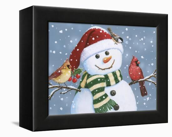Santa Snowman-William Vanderdasson-Framed Premier Image Canvas