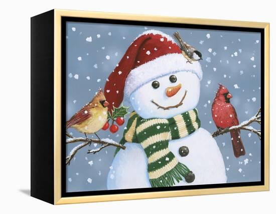 Santa Snowman-William Vanderdasson-Framed Premier Image Canvas