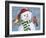 Santa Snowman-William Vanderdasson-Framed Giclee Print