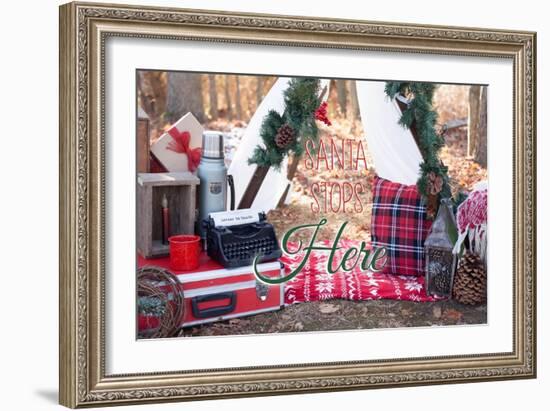 Santa Stop Here-Kelly Poynter-Framed Art Print