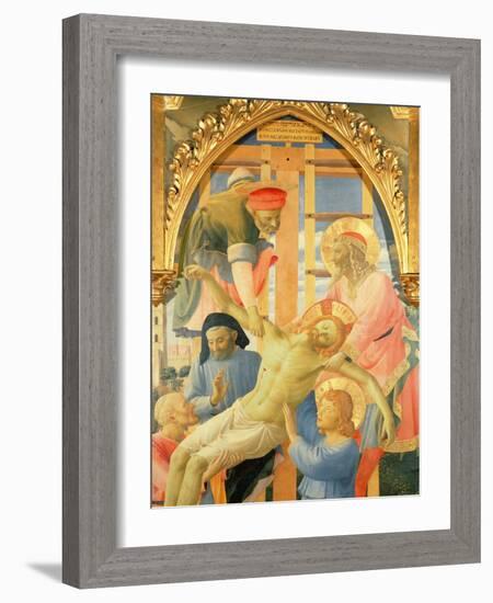 Santa Trinita Altarpiece, Detail of the Dead Christ Being Lowered from the Cross, C.1434-Fra Angelico-Framed Giclee Print