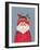 Santa with a Cardinal on His Hat-Beverly Johnston-Framed Giclee Print
