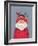 Santa with a Cardinal on His Hat-Beverly Johnston-Framed Giclee Print