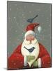 Santa with Bluebirds-Margaret Wilson-Mounted Giclee Print