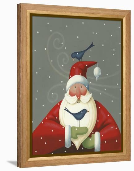 Santa with Bluebirds-Margaret Wilson-Framed Premier Image Canvas