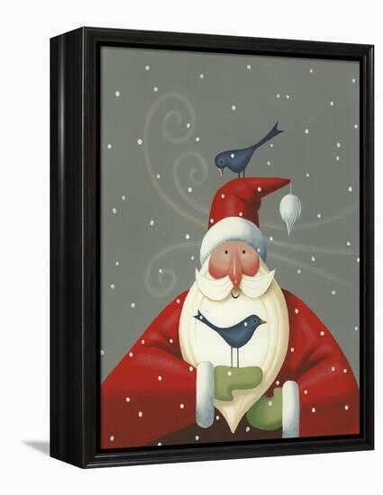 Santa with Bluebirds-Margaret Wilson-Framed Premier Image Canvas